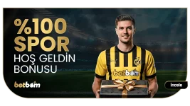Betbom %100 spor hoşgeldin bonusu! İlk yatırıma maksimum 1.000 TL bonus kazan. 6 kat spor çevrimi yap, 10 katına kadar çekim hakkı kazan!